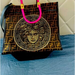 Fendi leather handbag,